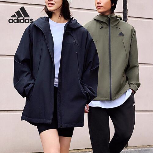 Adidas/阿迪达斯正品男女新款春季通勤连帽夹克运动外套 JF0962