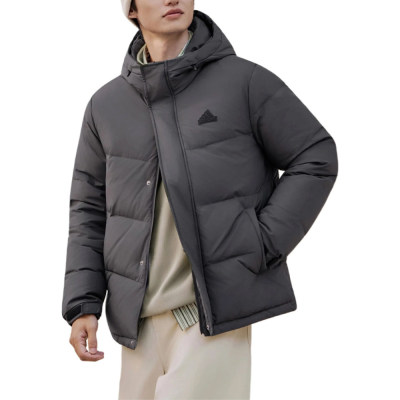 阿迪达斯正品连帽羽绒服