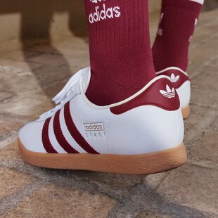 阿迪达斯三叶草Stadt男女新款经典薄底舒适透气运动T头板鞋JR9568