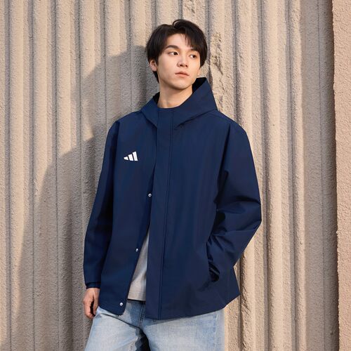 Adidas阿迪达斯外套男款2026春新款运动服宽松连帽宽松夹克KW0692
