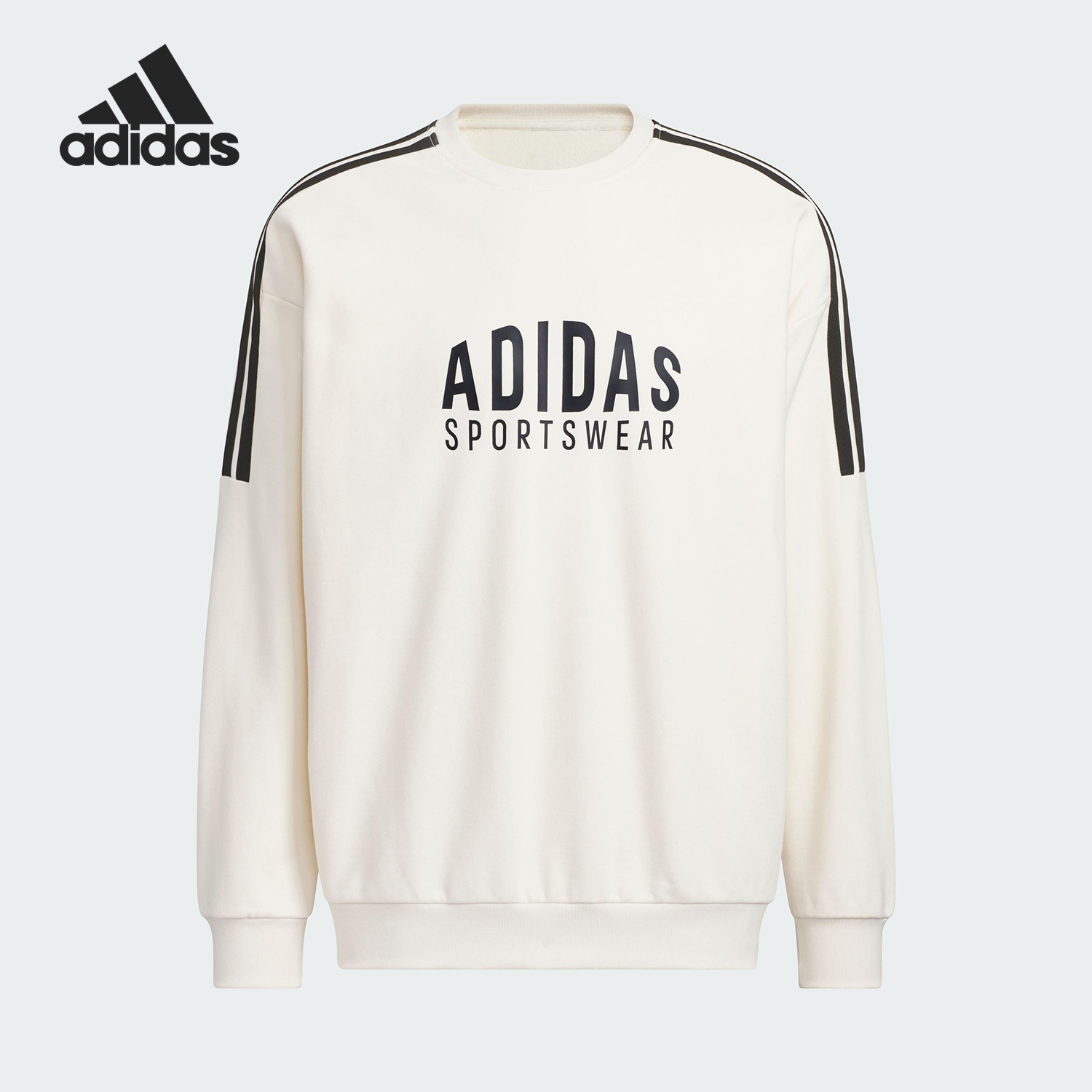 Adidas/阿迪达斯春秋卫衣正品圆领纯棉宽松休闲男上衣 KF5211