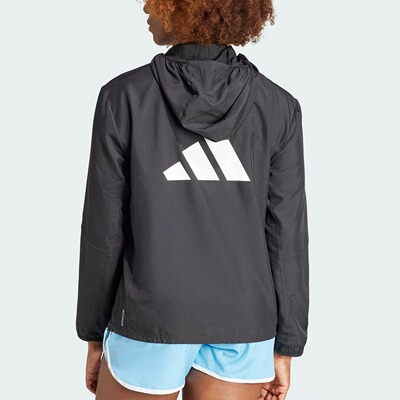 Adidas阿迪达斯正品2026新款女士反光跑步运动经典连帽外套IL7223