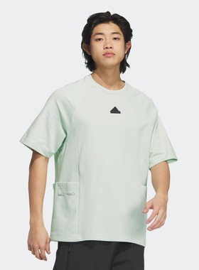 Adidas阿迪达斯男2026夏新款透气运动休闲圆领短袖T恤JI8666