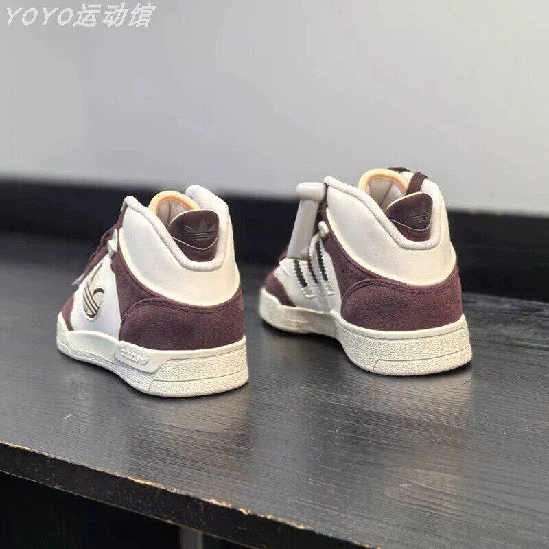 阿迪达斯三叶草男鞋女鞋2026春季高帮耐磨防滑休闲板鞋正品IH2165