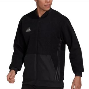 阿迪达斯男子外套Adidas新款 宽松加绒保暖立领运动休闲夹克HL6920