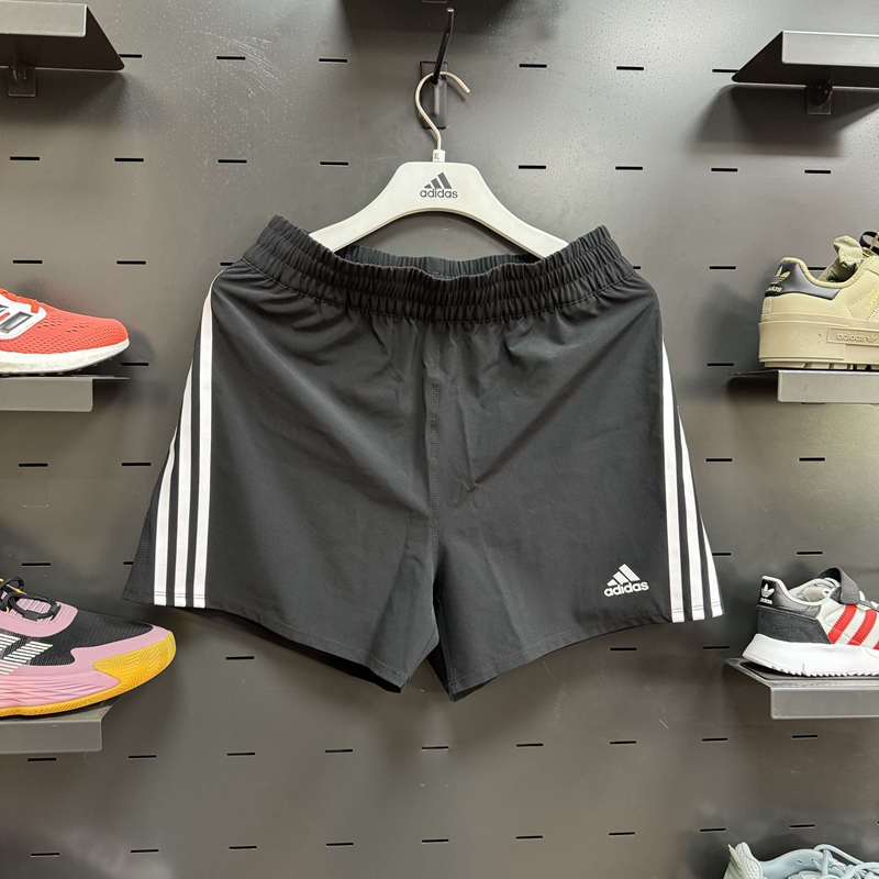 阿迪达斯女裤速干透气运动五分裤