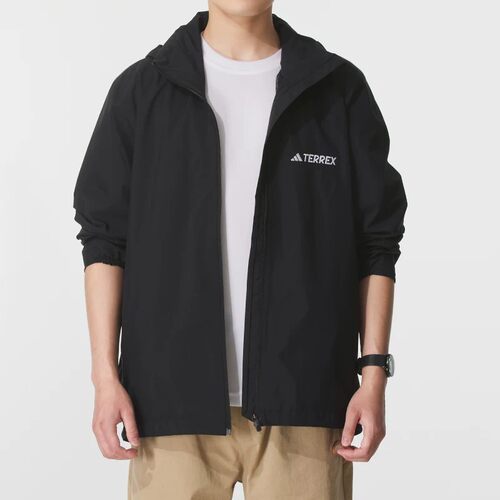 Adidas阿迪达斯冲锋衣TERREX户外运动防风防水男子外套夹克JM8692