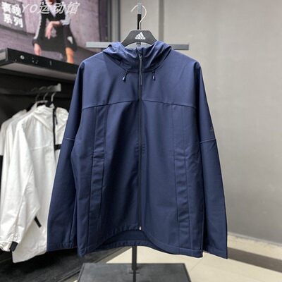 阿迪达斯男加绒保暖运动连帽夹克
