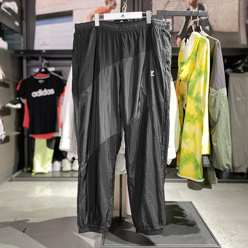 阿迪达斯男裤梭织透气运动长裤