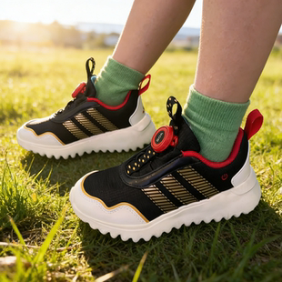 BOA旋转按钮发光一脚蹬轻便休闲鞋 款 JS3090 2026春季 阿迪达斯童鞋