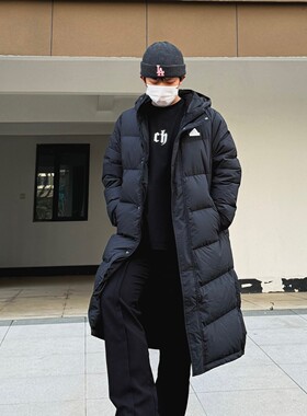 Adidas阿迪达斯男女正品冬季新款长款保暖情侣款休闲羽绒服KF6741