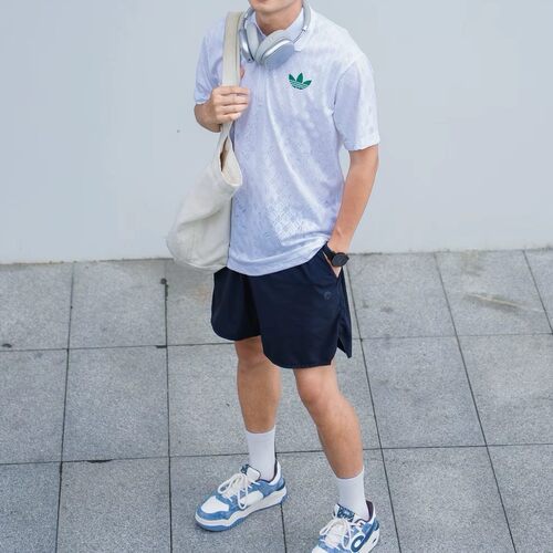 Adidas三叶草 男子运动休闲潮流网球速干POLO衫短袖T恤 JL9675