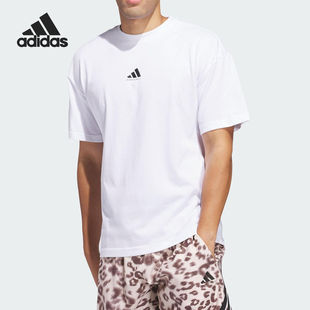 透气宽松篮球运动短袖 Adidas 男士 2025新款 JN7115 阿迪达斯正品