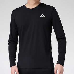 Adidas/阿迪达斯正品男子休闲运动健身长袖圆领针织T恤GT5563