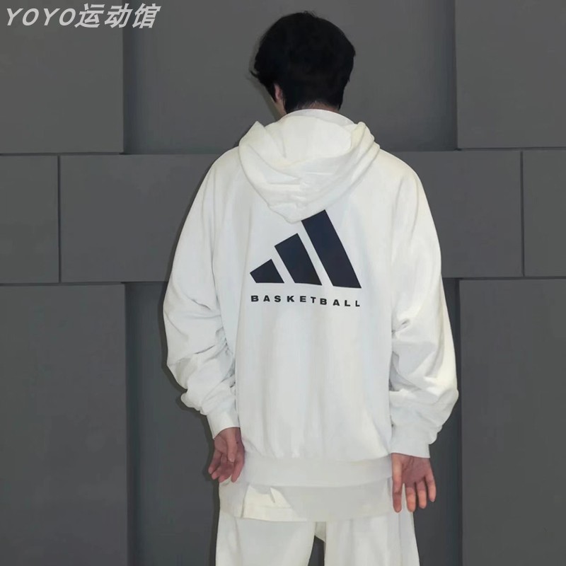 阿迪达斯男女针织透气休闲套头衫