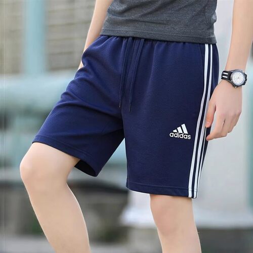 阿迪达斯蓝色短裤男夏季