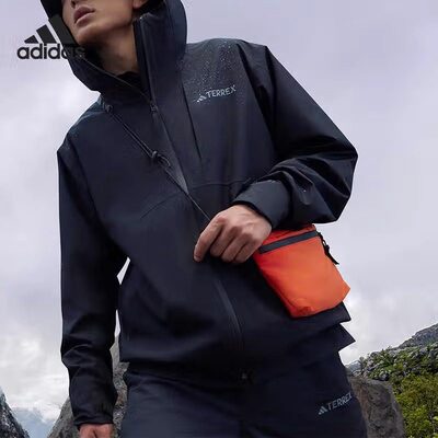 阿迪达斯男防风连帽休闲夹克正品