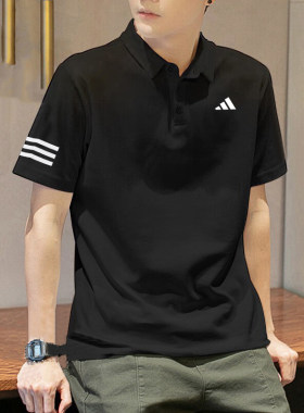阿迪达斯男装夏季运动休闲体恤网球POLO衫快干立领短袖T恤KA8333