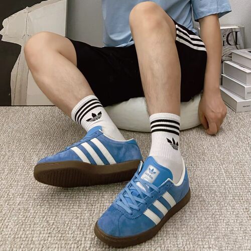 Adidas阿迪达斯STADT三叶草复古德训薄底低帮休闲户外板鞋JR6345