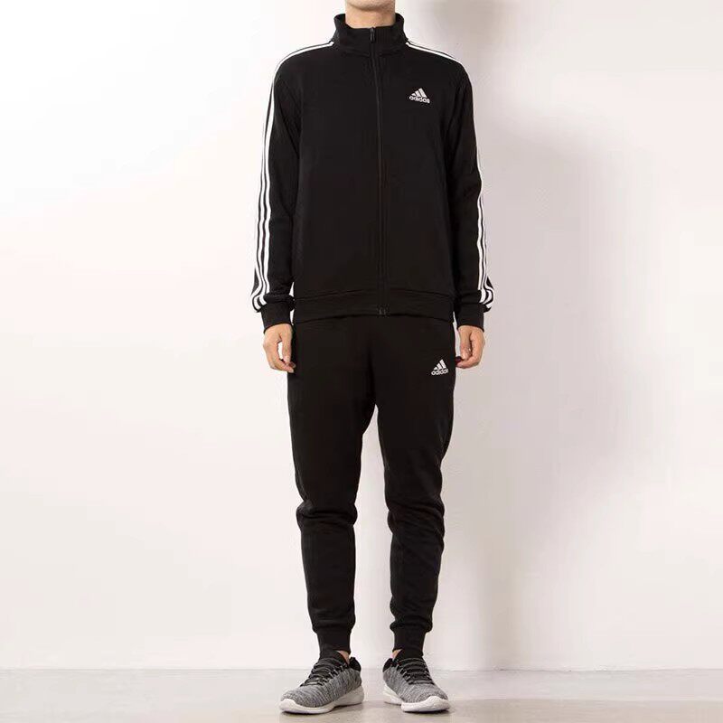 adidas阿迪达斯健身房运动套装男立领外套体育生冬训训练服IJ6067