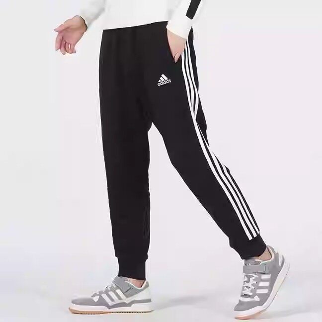 阿迪达斯男裤收口小脚裤跑步训练春季款adidas运动长裤正品HA4337