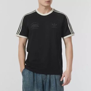 正品阿迪达斯三叶草T恤男子运动休闲时尚潮流印花圆领短袖 IS1413