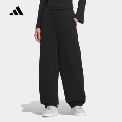 阿迪达斯2026春针织长裤蛇年新年款双面针织运动休闲香蕉裤JZ1649