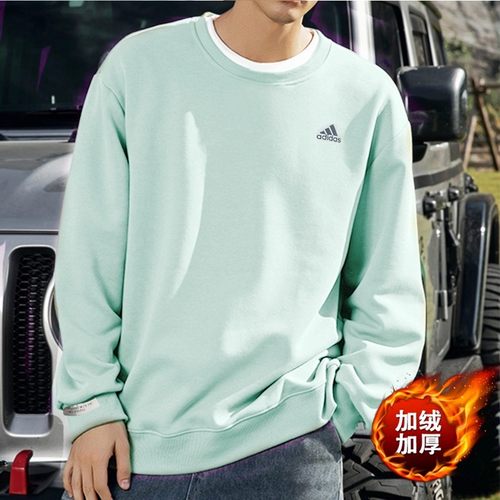阿迪达斯男女加绒保暖领休闲卫衣