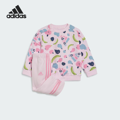 Adidas/阿迪达斯正品I FRUIT FT JOG婴童印花休闲套装IS2683