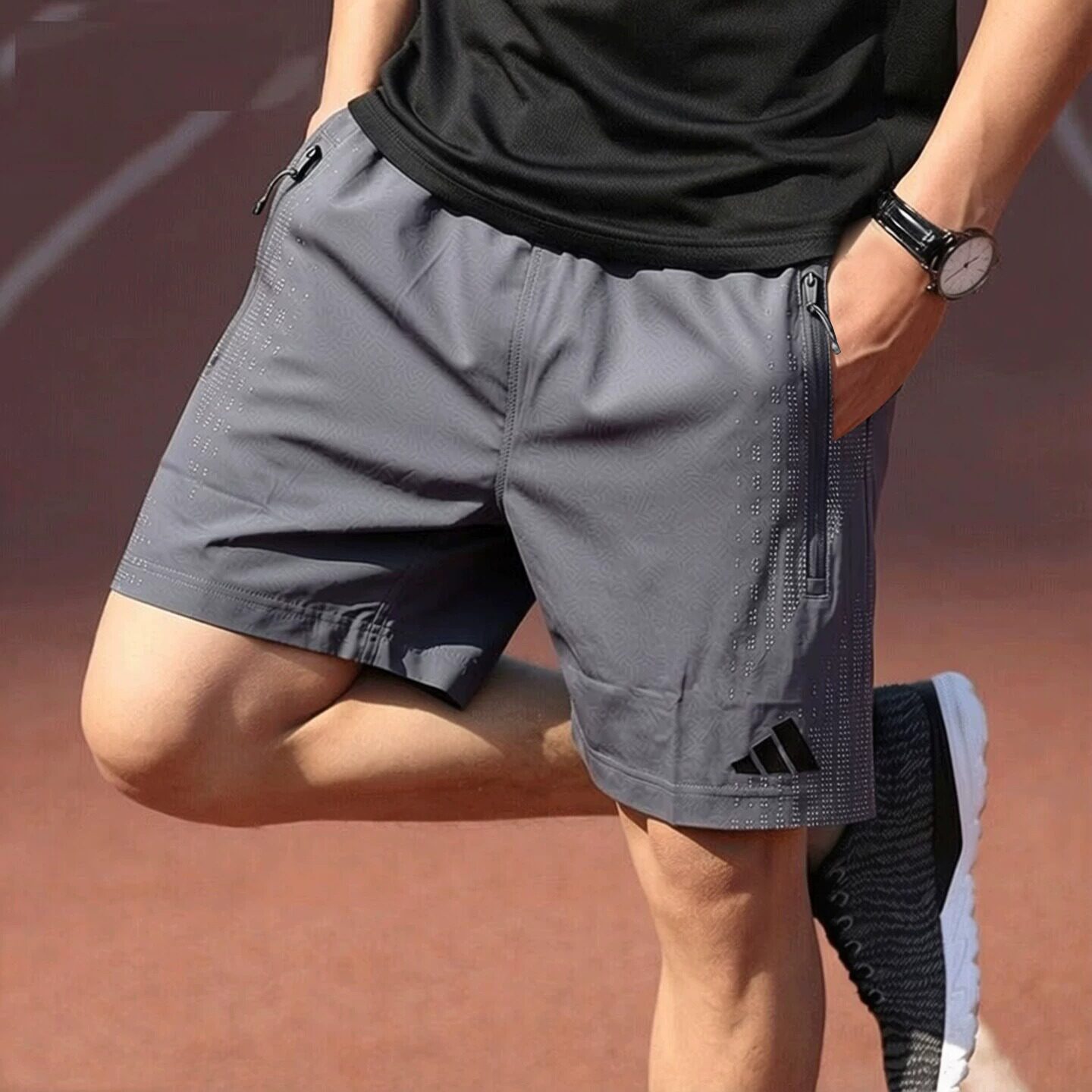Adidas阿迪达斯男夏季新款速干透气冰丝宽松户外运动篮球裤JI8190图片