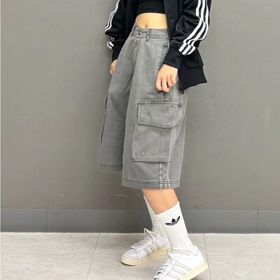 Adidas/阿迪达斯正品三叶草女士工装运动经典透气宽松短裤JD0139