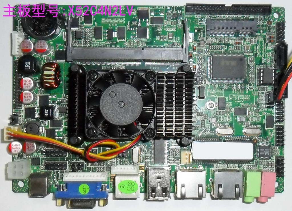 供应工控主板 工业母板 ITX主板XD52C4N2LV-D3凌动525 内置12V