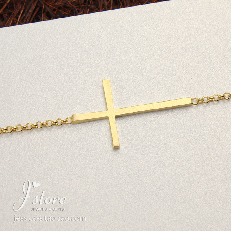 dogeared美国银镀金十字架手链