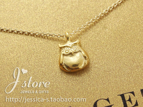 美国dogeared正品猫头鹰项链