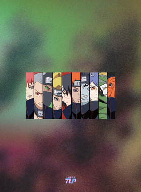 TLP反光车贴 火影忍者晓组织Akatsuki鼬佩恩绝笔记本机箱防水贴纸