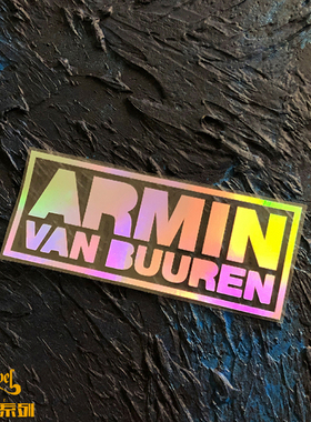 TLP镂空车贴 镭射电镀变色ARMIN VAN BUUREN电音DJ阿明音乐贴纸