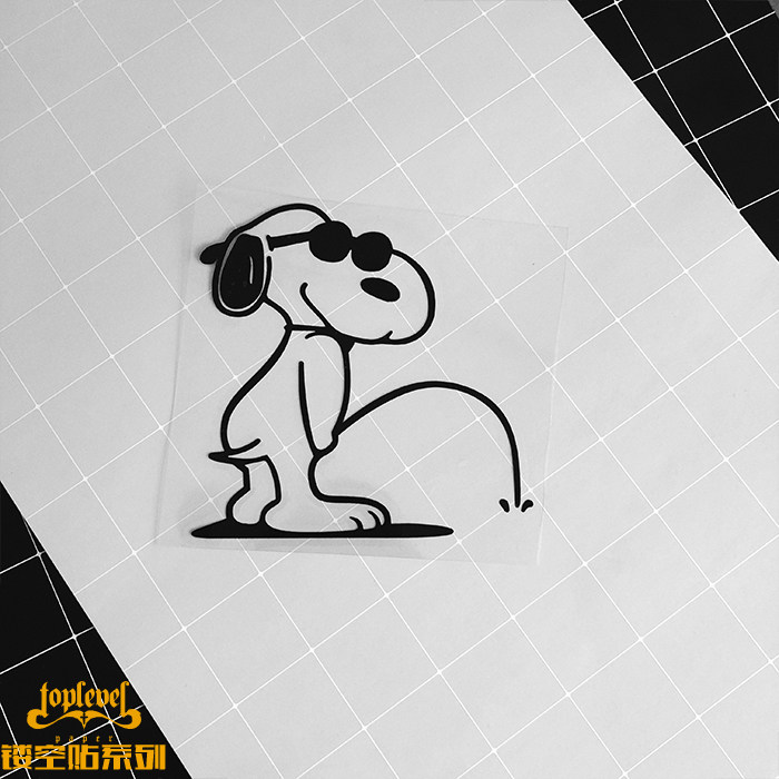 TLP镂空车贴 史努比Snoopy漫画动漫墨镜酷狗狗恶搞防水油箱盖贴纸,汽车用品/电子/清洗/改装,汽车装饰贴/反光贴,淘宝优惠券,粉丝福利购,淘宝优惠卷