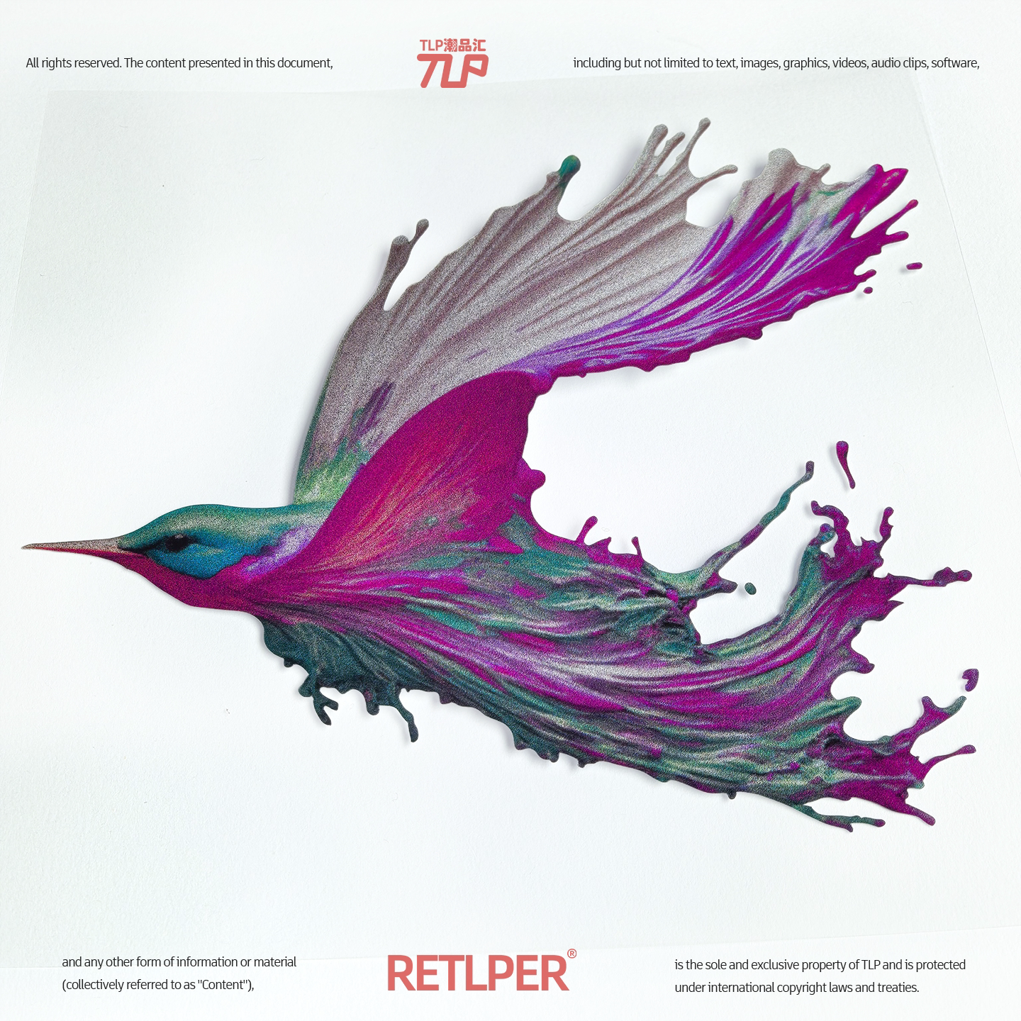RETLPER镂空雷燕鸟展翅防水车贴