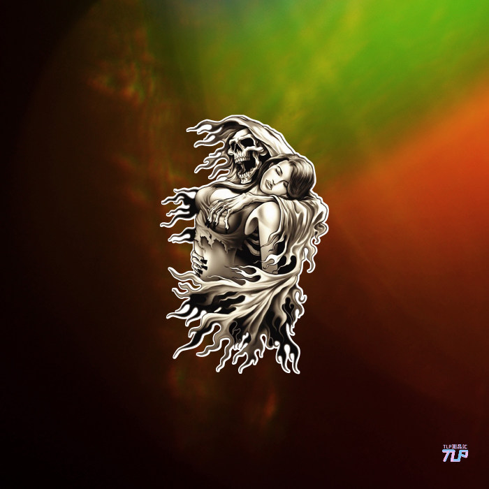 反光车贴美女哈雷俱乐部摩托贴纸