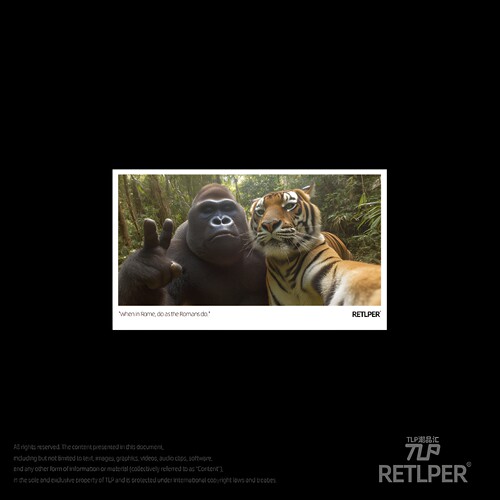 RETLPER反光车贴虎王金刚自拍