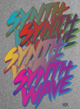 TLP镂空车贴 合成器风浪潮Synthwave复古未来80年代 平面防水贴纸