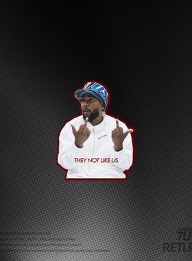 RETLPER反光贴纸 lamar not like us 说唱音乐 汽摩平面装饰贴纸