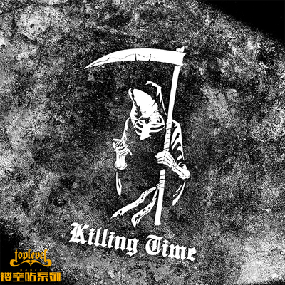 TLP镂空车贴 骷髅死神镰刀斗篷杀戮时间Killing Time恶魔图腾贴纸