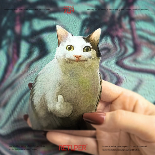 RETLPER点赞憋笑猫咪车贴防水贴