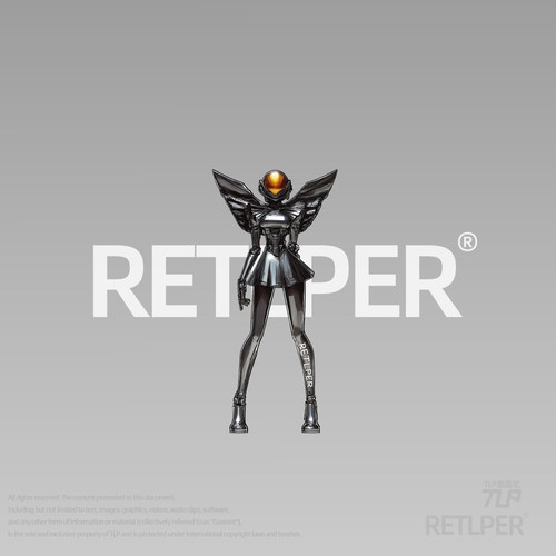 RETLPER镂空车贴 原创 RE锐儿收翼形态 仿生人 汽摩平面防水贴纸