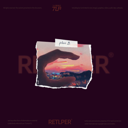 RETLPER反光车贴 原创《华灯初上》B计划撕纸风格 汽摩防水贴纸