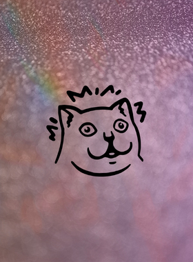 TLP镂空车贴 奇怪知识增加了的MUR猫咪表情包MMD智力丢失宠物贴纸