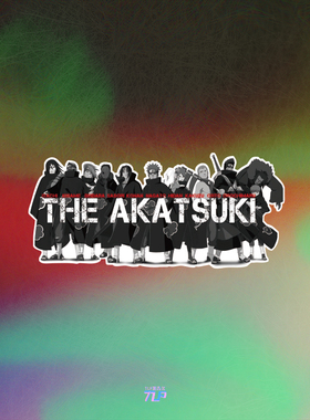 TLP反光车贴 火影忍者晓组织Akatsuki鼬佩恩绝 笔记本贴行李箱贴