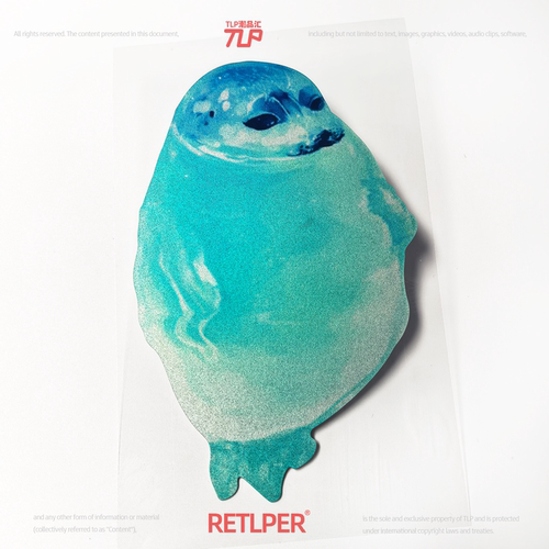 RETLPER反光防水可爱胖海豹车贴