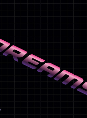 TLP反光车贴 80年代季 立体3D感英文梦想梦幻Dreams防水平面贴纸